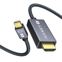 Cable Mini DisplayPort a HDMI 4K, iVANKY 4K@30Hz Thunderbolt a HDMI Cable, [carcasa de alumbre/trenzado/solución de chip óptima], Mini DP a HDMI para MacBook Air/Pro, Surface Pro/Dock, monitor, proyector - 6 pies