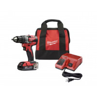 Milwaukee 2801-21P M18 Kit de taladro/destornillador inalámbrico compacto de iones de litio de 18 voltios, sin escobillas, de 1/2 pulg.