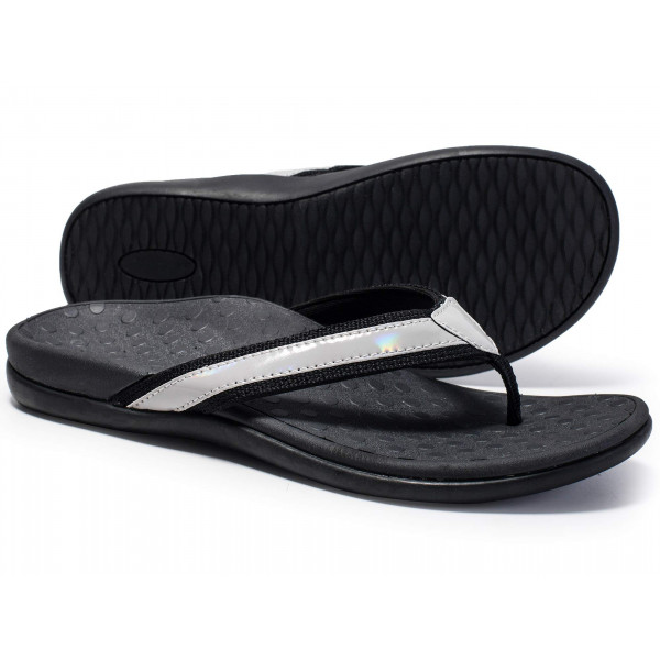 LLSOARSS Sandalia para pies de fascitis plantar con soporte para el arco, las mejores chanclas ortopédicas para pies planos, dolor de talón, para mujeres (7, plata mate)