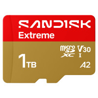 Tarjeta SANDISK Extreme microSD UHS-I de 1 TB: velocidad de lectura de hasta 245 MB/s y velocidad de escritura de 170 MB/s, vídeo de 5,3 K, vídeo 4K UHD, alto rendimiento para cámaras de acción, drones y dispositivos Android - SDSQXH9-1T00-GZ6MA