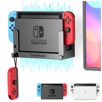 TotalMount Soporte de Pared para Nintendo Switch 1 (Monta Switch 1 por TV) - Switch 1 Gris