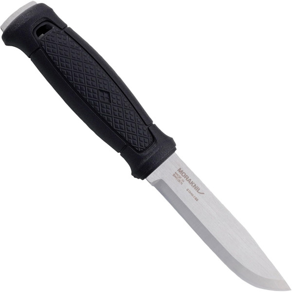 Morakniv Garberg Cuchillo de supervivencia de hoja fija de acero inoxidable con funda de montaje múltiple, 4,3 pulgadas, negro