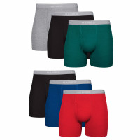 Hanes Calzoncillos de ropa interior para hombre, Cool Dri de algodón que absorbe la humedad, sin desplazamiento para hombres, paquetes múltiples disponibles Boxer, paquete de 6 - Surtido, Grande EE. UU.
