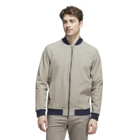 adidas Ultimate365 - Chaqueta elevada con cremallera completa para hombre, color beige masilla, XXL
