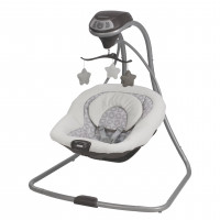 Columpio para bebés Graco Simple Sway, balanceo de lado a lado, columpio para bebés con 6 velocidades, vibración, Abbington