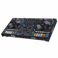 RANE FOUR Stems Controlador DJ con 4 decks, jog wheels de 8.5 con pantallas, mezclador con efectos internos, Serato DJ Pro y Pitch 'n Time incluidos