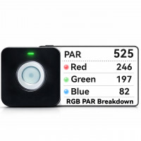 Medidor PAR cuántico VBR-100 6000umol/(㎡s), desglose PAR RGB, mapeo de distribución PPFD, aplicación gratuita Bluetooth, nombre del sensor (VBR-100 Plus), sin selección de espectro