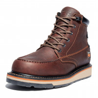 Timberland PRO Gridworks Bota de trabajo con cuña industrial impermeable y punta suave de 6 pulgadas para hombre, Tempest Rancher Brown-2024 Nuevo, 10.5