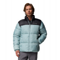 Columbia Puffect III - Chaqueta para hombre, color azul triturado/tiburón, talla grande