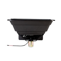 MAXXTUFF Esparcidor de parcelas de alimentos, sembradora de transmisión ATV de 12 V de capacidad de 50 lb para semillas, fertilizantes y alimentación de ciervos, puerta de cierre ajustable, soporte universal ATV con cubierta de tolva