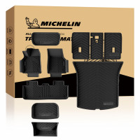 Alfombrilla para vehículo Michelin, forro de TPE personalizado para todo tipo de clima, para alfombrillas Tesla modelo Y de 5 asientos 2025-2027 (10 piezas), Premier