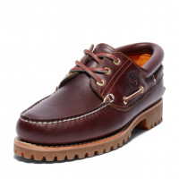Timberland 50009 Authentics 3-Eye Classic Lug Boat, Zapato náutico para Hombre, Borgoña/Marrón, 12 W