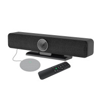 Sistema de videoconferencia RayBit ​​TB5: certificación Zoom, cámara de sala de videoconferencia y audio profesional Ultra 4K con 4 conjuntos de micrófonos y parlantes estéreo, cámara web gran angular de 120° para TV/sala de reuniones