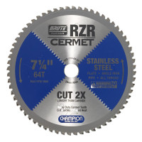 Champion Cutting Tool Corp Hoja de sierra circular 7-1/4, 64T (RZR-714-64-ST) - Corte inoxidable