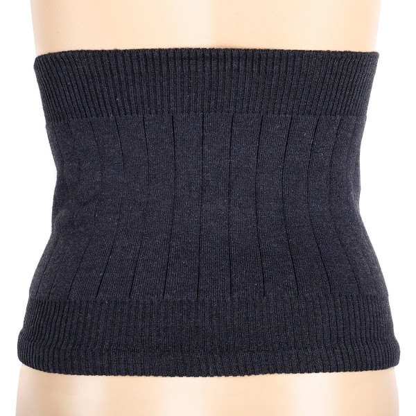 Ewanda store Cinturón protector de cintura elástico suave y fino de cachemira cálido de invierno para mujer (gris oscuro)