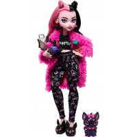 Monster High Doll, Draculaura Creepover Party Set con Pet Bat Count Fabulous, Ropa y accesorios para fiestas de pijamas