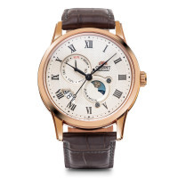 ORIENT Reloj mecánico clásico sol y luna RN-AK0001S para hombre
