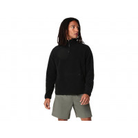 ASICS Refined Texture Fleece Half Zip LS TOP Ropa de entrenamiento para hombre, 3XL, Performance Black