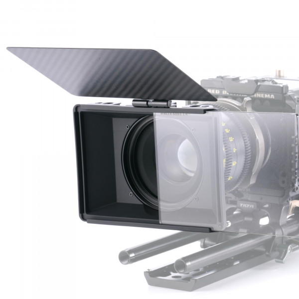 Caja Tilta Mini Mate | Adaptador de varilla de 15 mm y 4 adaptadores de lentes | Ligero | Soporte de filtro | Bandera superior | Soporte doble para zapata fría | Diseñado para cámaras DSLR y sin espejo | MB-T15