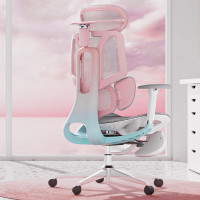 Hbada E3 Pro Silla de Oficina Ergonómica, Silla de Oficina Grande y Alta, con Soporte Lumbar Dinámico de 3 Zonas, Reposacabezas Ajustable 4D, Reposabrazos Ajustables 4D, Rosa
