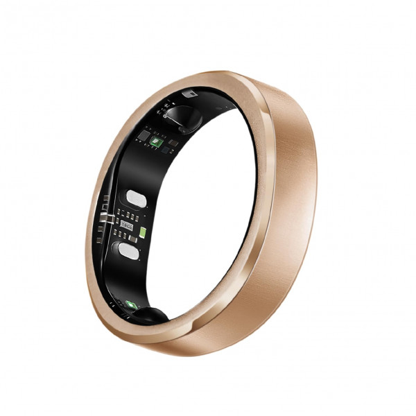 RingConn Gen 3, el primer anillo inteligente del mundo con tendencias vasculares, sin suscripción a aplicaciones, alertas de vibración, sueño, estado físico y frecuencia cardíaca, duración de la batería de 14 días, tamaño antes de comprar (tamaño 8, oro r