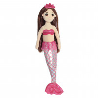 Muñeco de peluche Aurora® Enchanting Sea Sparkles™ Ruby - Juego imaginativo con compañeros mágicos - Perfecto para cumpleaños y celebraciones infantiles - Rosa 18 pulgadas