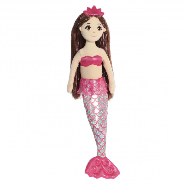 Muñeco de peluche Aurora® Enchanting Sea Sparkles™ Ruby - Juego imaginativo con compañeros mágicos - Perfecto para cumpleaños y celebraciones infantiles - Rosa 18 pulgadas