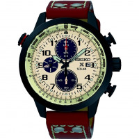 Reloj Seiko SSC425 Prospex cronógrafo de cuero para hombre de 43 mm