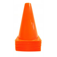 Dondor Enterprises Conos de entrenamiento deportivo, 7 pulgadas, 1 docena de conos deportivos multiusos de color naranja
