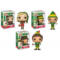 Películas Funko: ¡POP! Conjunto de coleccionistas de elfos: figura de acción de Jovie, Buddy y Papa Elf