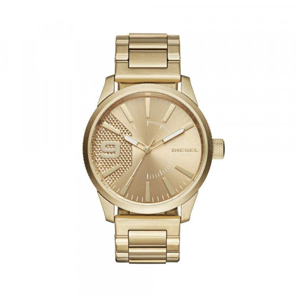 Diesel Rasp Reloj analógico de tres manecillas de acero inoxidable para hombre, color: dorado (modelo: DZ1761)
