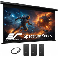 Pantalla de proyector Elite Screens Spectrum, 150 PULGADAS Diag 16:9, Pantalla de proyección motorizada Cine en casa 4K/8K Ultra HD Ready, Estuche negro, ELECTRIC150H2