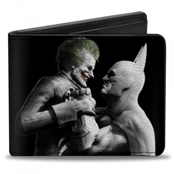 Buckle-Down - Cartera plegable de poliuretano con hebilla para hombre, diseño de Batman, multicolor, 4,0 x 3,5 EE. UU.