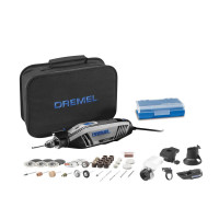 Dremel 4300-5/40 Kit de herramientas rotativas con luz LED - 5 accesorios y 40 accesorios - Ideal para esmerilar, cortar, tallar madera, lijar y grabar