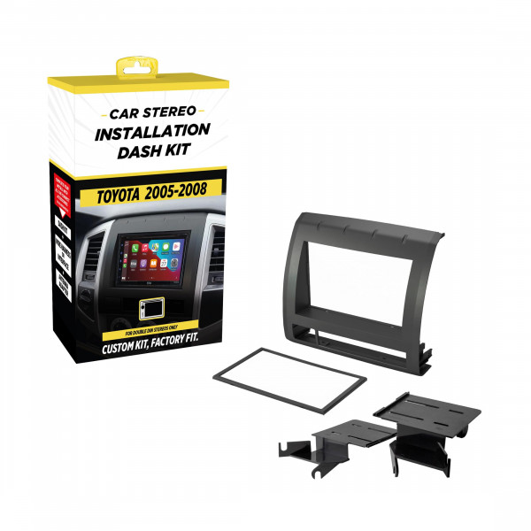 Scosche TA2053BKB compatible con Toyota Tacoma 2005-2011 kit de tablero doble DIN (negro)