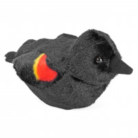 Wild Republic Audubon Birds Mirlo de alas rojas con auténtico sonido de pájaro, animal de peluche, juguetes para pájaros para niños y observadores de aves