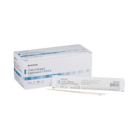 McKesson Aplicadores estériles con punta de algodón, 6 pulgadas, caja de 200 - Hisopos de algodón médicos para el cuidado, limpieza y aplicación de heridas, eje de madera, desechables