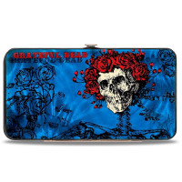 Bisagra con hebilla para adultos unisex con hebilla - Grateful Dead/Skull & Roses Blues/Black/Red Wallet, multicolor, 7 x 4 US