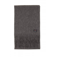Bufanda tejida de mezcla de cachemira y lana merino ultrafina Alashan Cashmere -Tela de lujo-Ligera- Fibras renovables, 72 x 12 - Carbón