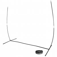 Marco de metal PowerNet para red de béisbol y softbol, ​​solo marco de repuesto de 7 x 7 pies, red de práctica de golf, estilo arco con postes de fibra de vidrio, se adapta a pantallas de entrenamiento PowerNet de 7 x 7 pies