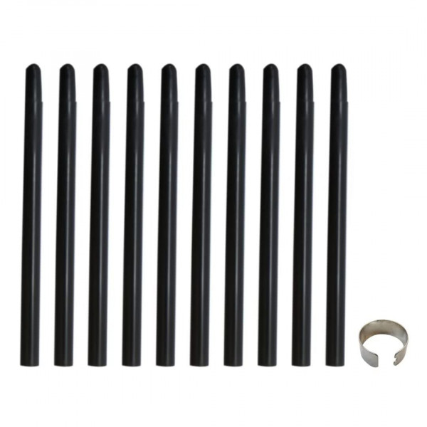 Paquete de 10 puntas de repuesto universales estándar con anillo de extracción para Intuos CTL-4100/4100WL; CTL-6100 / 6100WL (2x Negro)