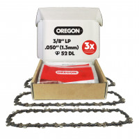 Cadena de motosierra Oregon para barra de 14, LP de 3/8, calibre de 0,050, 52 eslabones motrices