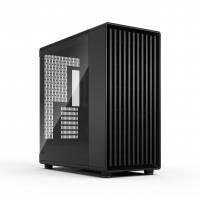 Fractal Design North XL Momentum Black - Panel lateral de vidrio - Frontal de madera de roble ennegrecida auténtica - Caja para juegos de PC con alto flujo de aire - Tres potentes ventiladores Momentum de 140 mm incluidos - Soporte ATX/E-ATX