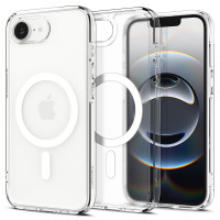 Funda Spigen para iPhone 17e / 16e, Ultra Hybrid MagFit [Anti-Amarillamiento] [Compatible con Magsafe] - Blanco Escarcha