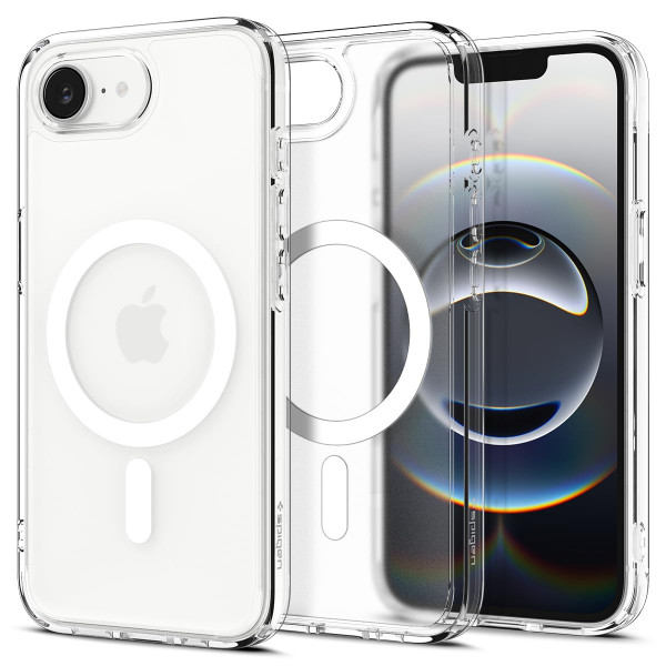 Funda Spigen para iPhone 17e / 16e, Ultra Hybrid MagFit [Anti-Amarillamiento] [Compatible con Magsafe] - Blanco Escarcha