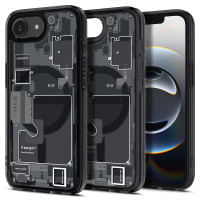Funda Spigen Ultra Hybrid MagFit Direct Digital Printing para iPhone 17e / 16e [Diseño personalizado][Compatible con Magsafe] - Zero One Negro