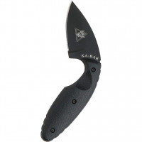 KA-BAR TDI Cuchillo de hoja fija para aplicación de la ley 2.3125 Punto de caída AUS-8 Hoja mate Mango Zytel Negro