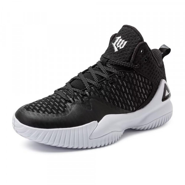 PEAK High Top zapatos de baloncesto para hombre Lou Williams Streetball Master zapatillas transpirables para exteriores zapatos acolchados para Fitness negro