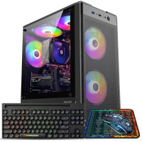 PC de escritorio para juegos prediseñada, AMD Ryzen 5 5500 hasta 4,2 GHz, RTX 2060 de 6 GB