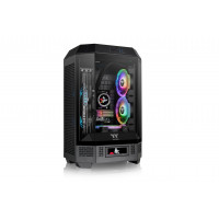 Caja Micro-ATX Thermaltake Tower 300 negra; Ventilador CT de 2 x 140 mm incluido; Admite radiadores de hasta 420 mm; El kit de soporte de chasis opcional permite una visualización horizontal; CA-1Y4-00S1WN-00; Garantía de 3 años